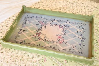 Painted Wooden Floral Bed Tray