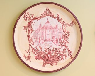 Large Elegant Painted Wall Tin