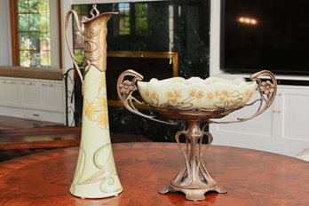 Castilian Matching Pitcher And Raised Bowl