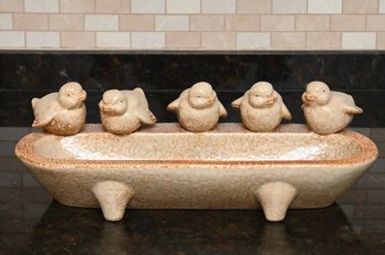 Adorable Giftcraft Ceramic Bird Basin