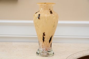 Decorative Pale Yellow Glass Vase