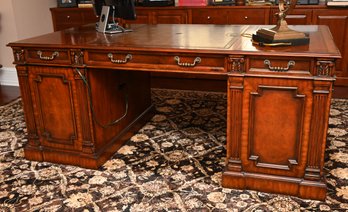 Maitland-Smith Leather Top Presidential Desk - Retail $15,000