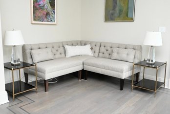 3 Piece Tufted Corner Banquette Sectional