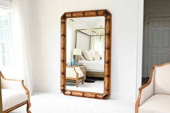 Schnadig Faux Bamboo Style Floor Mirror