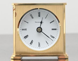 Tiffany & Co. Brass Desk Clock
