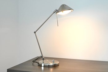 Modern Adjustable Brushed Steel Desk Lamp