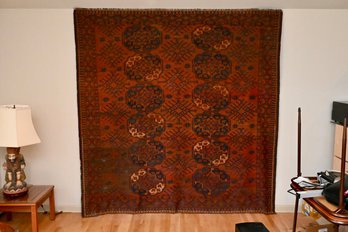 Antique Ersari Turkmen Hand-Knotted Rug
