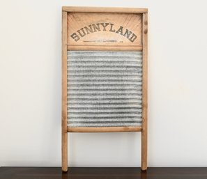 Antique Sunnyland Washboard  Rustic Farmhouse Dcor