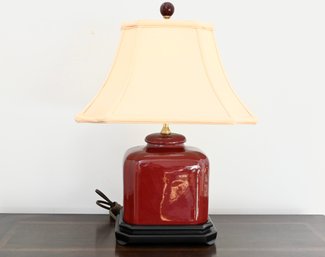 Elegant Vintage Ceramic Table Lamp With Fabric Shade