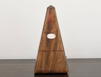 Antique Maelzel Paquet Wooden Metronome  Classic Pyramid Design