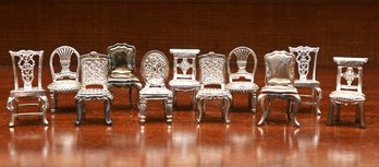 Collection Of Miniature Chair Place Card Holders