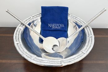 Mariposa Brillante Aluminum Serving Set  Bowl & Salad Servers