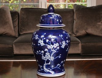 Blue White Urn