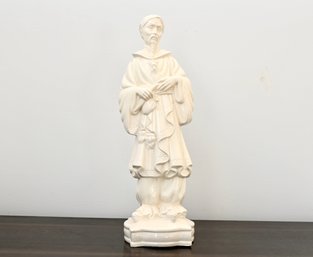 Elegant White Porcelain Figurine  Asian-Inspired Standing Figure