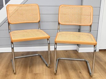 Authentic Marcel Breuer Cesca Mid Century Side Chairs