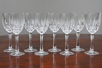 Set Of 8 Crystal Wine Glasses