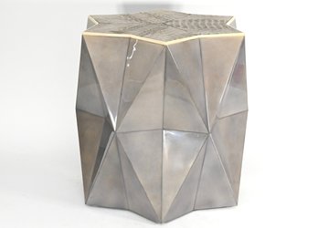 Modern Star Stool With Leather Top By Lorin Marsh