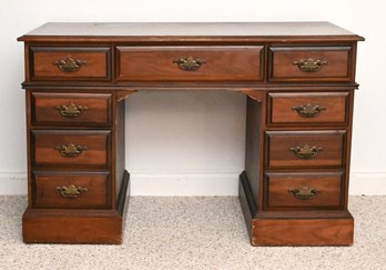 Vintage Wooden Double Pedestal Desk