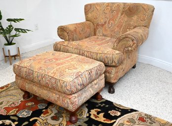 Paisley Oversized Chair And Ottoman