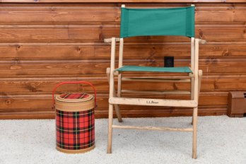 Vintage Cooler And LL Bean Camp Chair