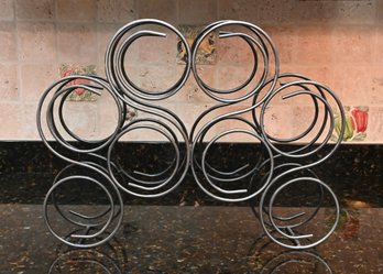 Metal Counter Scrollwork Wine Rack
