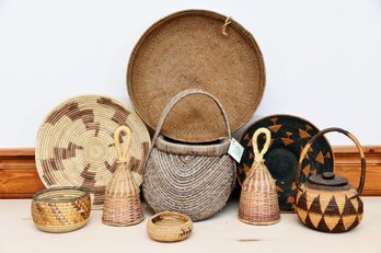 Native American And African Woven Basketry