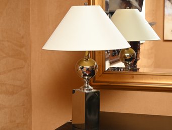 Chrome Geometric Lamp