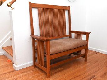 Stickley Arts & Crafts Mission Oak Spindle Bench