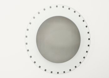 Modern Frosted Glass Round Mirror