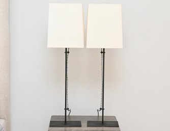 Christian Liaigre Acier II Table Lamps