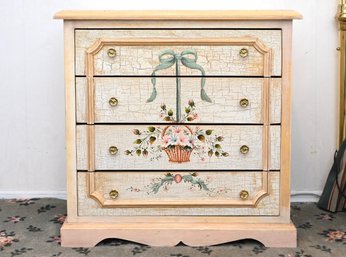 Raquels Collection Three Drawer Hand Painted Chest Of Drawers