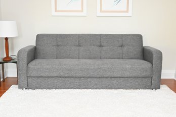 Istikbal Gray Upholstered Futon Sofa Bed