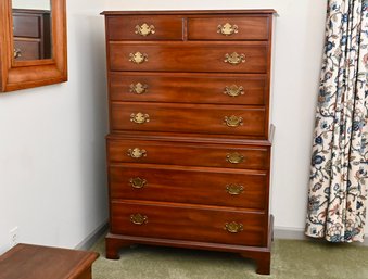 Henkel Harris Cherry Highboy Chest Of Drawers