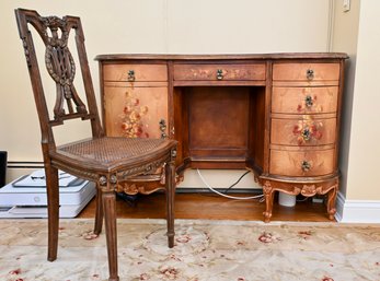Louis XV Style Kidney Shaped Desk With Chair