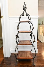 4 Tier Art Nouveau Etagere Towel Holder