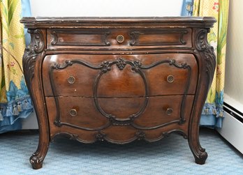 Vintage French Provincial Style Bombe Chest