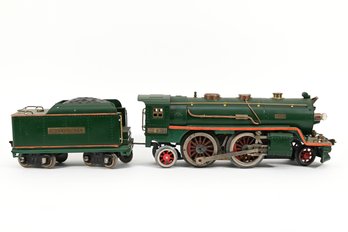 Lionel 390E Two-tone Green Steam Loco  Tender Standard Gauge Prewar