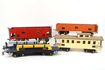 Five American Flyer Freight Cars Wide Gauge Prewar