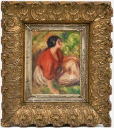 Pierre-Auguste Renoir Attributed Untitled (Seated Woman)