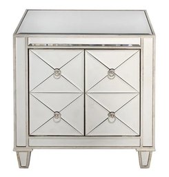Maitland Smith Mirrored Bedside Table