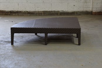 Walters Outdoor Resin Wedge Coffee Table
