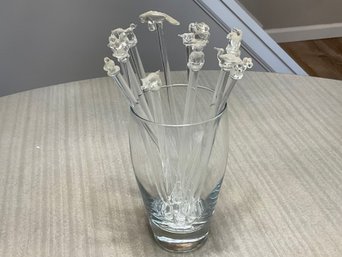 13 Glass Animal Stirrers