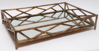 Contemporary Gold Mirrored Tray