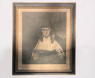 Old Woman Reading By Rembrandt