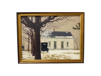 Artwork - William Kinzer Hurt (American, 1935-2016) - 'Winter Landscape With House'