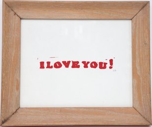 I Love You Signed Art