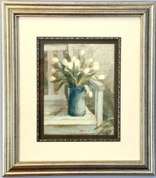 Tulip Bouquet On Bench Framed Print By Danhui Nai