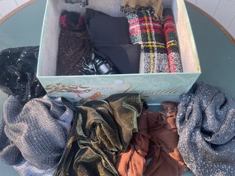 Box Of Various Scarves