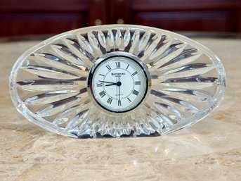 Waterford Crystal Oval Sunburst Desk Clock