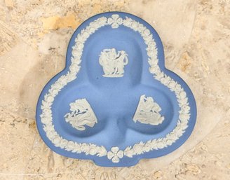 Wedgwood Blue Jasperware Clover Trinket Dish